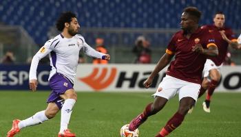 محمد صلاح مع فيورنتينا ضد روما في الدوري الأوروبي