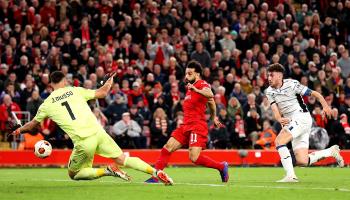 محمد صلاح في مباراة ليفربول ضد أتالانتا