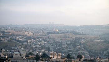 منظر عام لمدينة القدس بعد انتهاء الهجوم الإيراني 