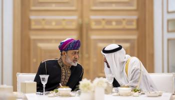 الشيخ محمد بن زايد آل نهيان مع سلطان عمان 