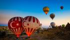 Kapadokya’da balonlar 23 Nisan için havalandı 