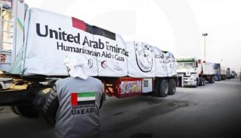 من المساعدات الإماراتية لغزة