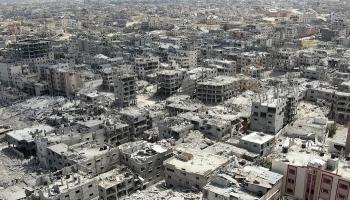 الدمار الذي لحق بأحد أحياء غزة جراء الحرب