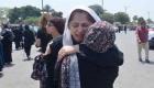 ريم أحمد تنهار بالبكاء في جنازة والدتها