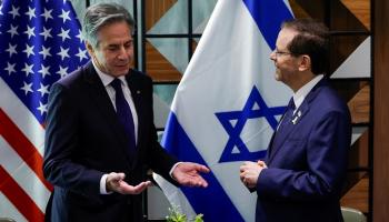 بلينكن مع الرئيس الإسرائيلي إسحاق هرتسوغ - رويترز