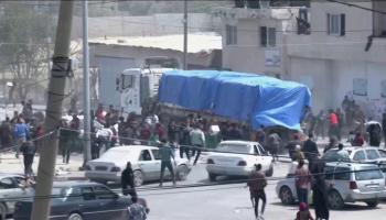 مساعدات إنسانية تدخل لرفح الفلسطينية من مصر - أرشيفية