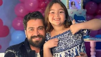معتصم النهار مع ابنته