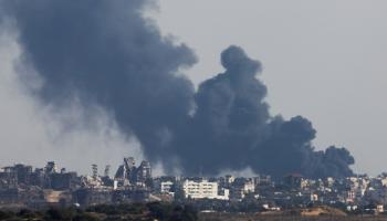 انفجار نتيجة قصف إسرائيلي على شمال غزة