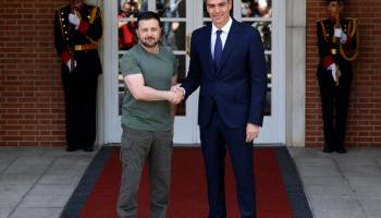Volodymyr Zelenskiy accueilli par le Roi Felipe en Espagne