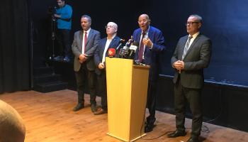 نجيب الشابي خلال مؤتمر لجبهة الخلاص 