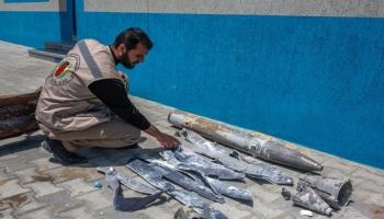 بعض أجزاء لم تنفجر من القنبلة  الأمريكية GBU-39 