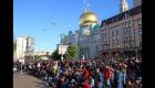 عشرات الآلاف من المسلمين يؤدون صلاة العيد في جامع موسكو الكبير