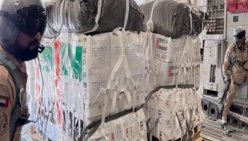 طيور الخير الإماراتية تغيث أهالي غزة