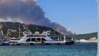 Çanakkale’de orman yangını nedeniyle Boğaz trafiğe kapatıldı 