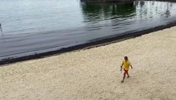 Une marée noire ferme des plages populaires le long de la côte sud de Singapour (Vidéo)