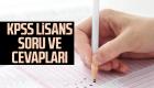 KPSS soruları yayımlandı! 2024 KPSS Lisans soruları ve cevap anahtarı