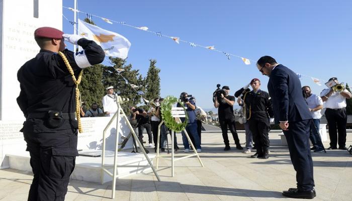 الرئيس القبرصي يحيي الذكرى 