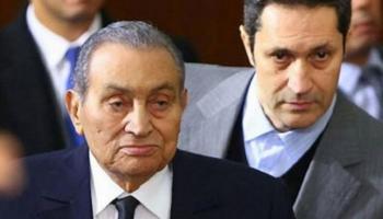 علاء مبارك ووالده الرئيس المصري الراحل