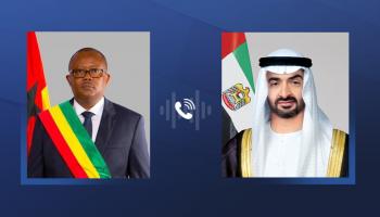 الشيخ محمد بن زايد آل نهيان رئيس دولة الإمارات وعمر سيسوكو إمبالو
