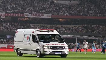 سيارة الإسعاف في مباراة ناسيونال وساو بولو