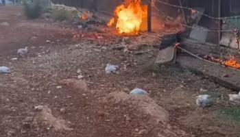 اشتعال النيران في حظيرة للدواجن شمال إسرائيل