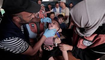 حملة التطعيم ضد شلل الأطفال في غزة
