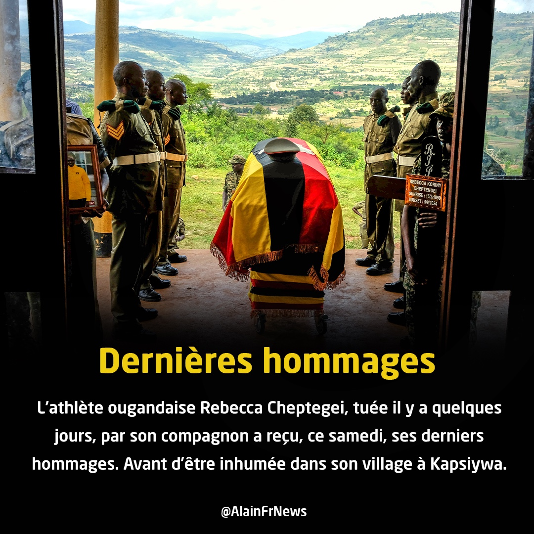 Vidéo. L'Ouganda enterre et pleure l'athlète Rebecca Cheptegei, victime d'un féminicide
