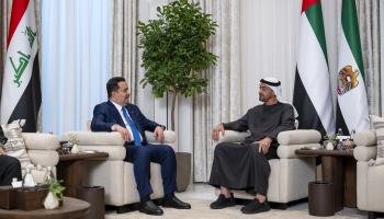 الشيخ محمد بن زايد آل نهيان رئيس دولة الإمارات العربية المتحدة مع رئيس وزراء العراق