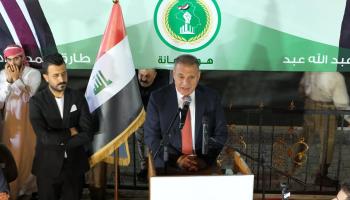 أحمد عبدالله الجبوري خلال المؤتمر الانتخابي