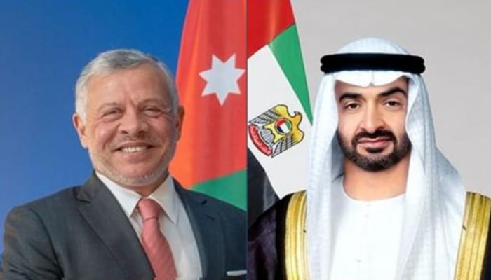 الشيخ محمد بن زايد آل نهيان والملك عبدالله الثاني بن الحسين