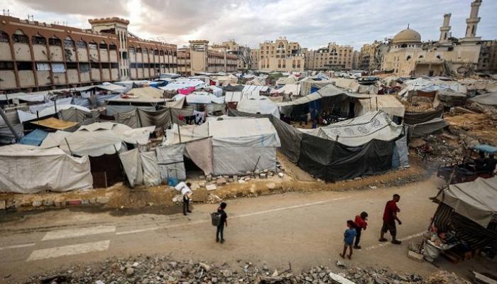 مخيم للنازحين في غزة- أرشيفية
