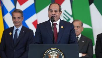 الرئيس المصري عبدالفتاح السيسي خلال قمة شرم الشيخ