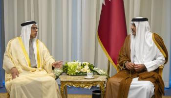 الشيخ منصور بن زايد آل نهيان مع أمير قطر