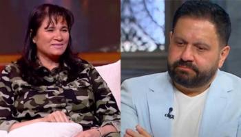 الفنانة عزة سعيد والفنان إدوارد