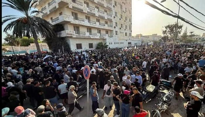 جانب من الاحتجاجات بمحافظة قابس التونسية