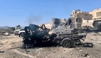 السيارة التي هاجمت مقر اللواء في المحفد - متداولة