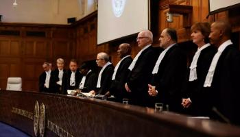 محكمة العدل الدولية خلال جلسة سابقة