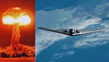 قاذفة من طراز بي-2 وانفجار نووي