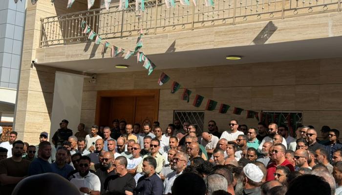 جانب من الوقفة الاحتجاجية