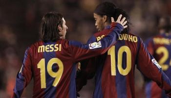 رونالدينيو وميسي