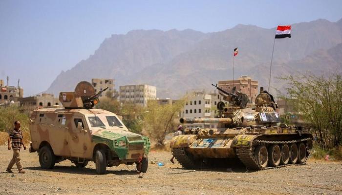 آليات للجيش اليمني في تعز- أرشيفية