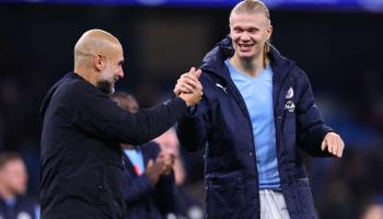 هالاند وغوارديولا في مانشستر سيتي