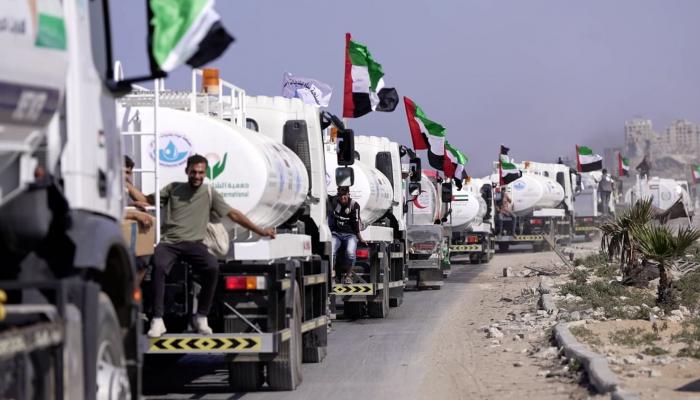 تسيير أكبر قافلة صهاريج مياه لشمال قطاع غزة 