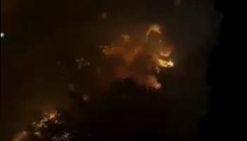 حريق سيارة بمدينة نيويورك