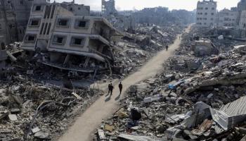 جانب من الدمار الهائل في قطاع غزة