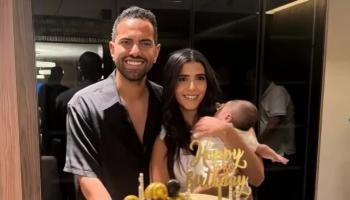 ريم سامي وزوجها وابنها