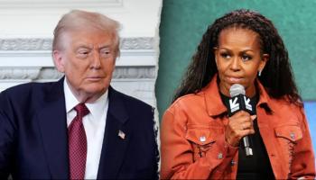 صورة مجمعة لترامب وميشيل أوباما