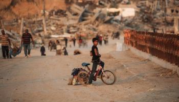 طفل فلسطيني في غزة - أ.ف.ب