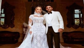 رياض محرز وزوجته