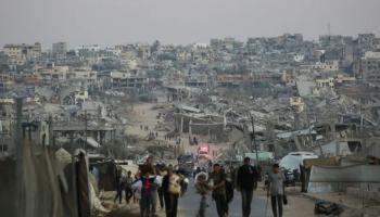 جانب من الدمار الهائل في غزة - أرشيفية